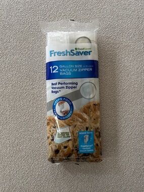 Food Saver 1 Gallon Vacuum Zipper Bags 12 Per package Handheld Sealing
